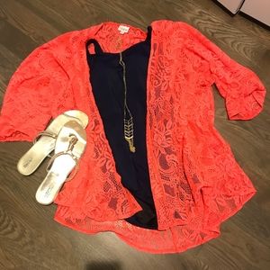 Lularoe Lindsay Bright Pink - Sz Large